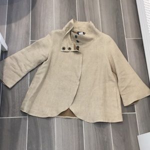 Scoop Linen Cape Size M
